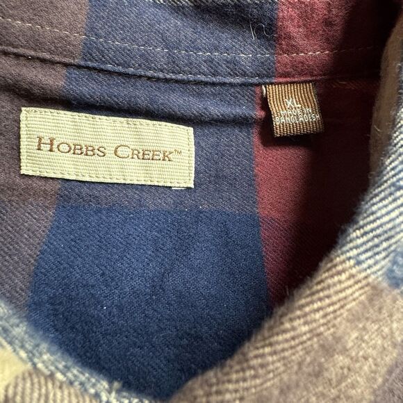 Cabela's HOBBS CREEK Plaid Flannel Shirt Autumn Check Long Sleeve Men Size XL - Picture 8 of 12